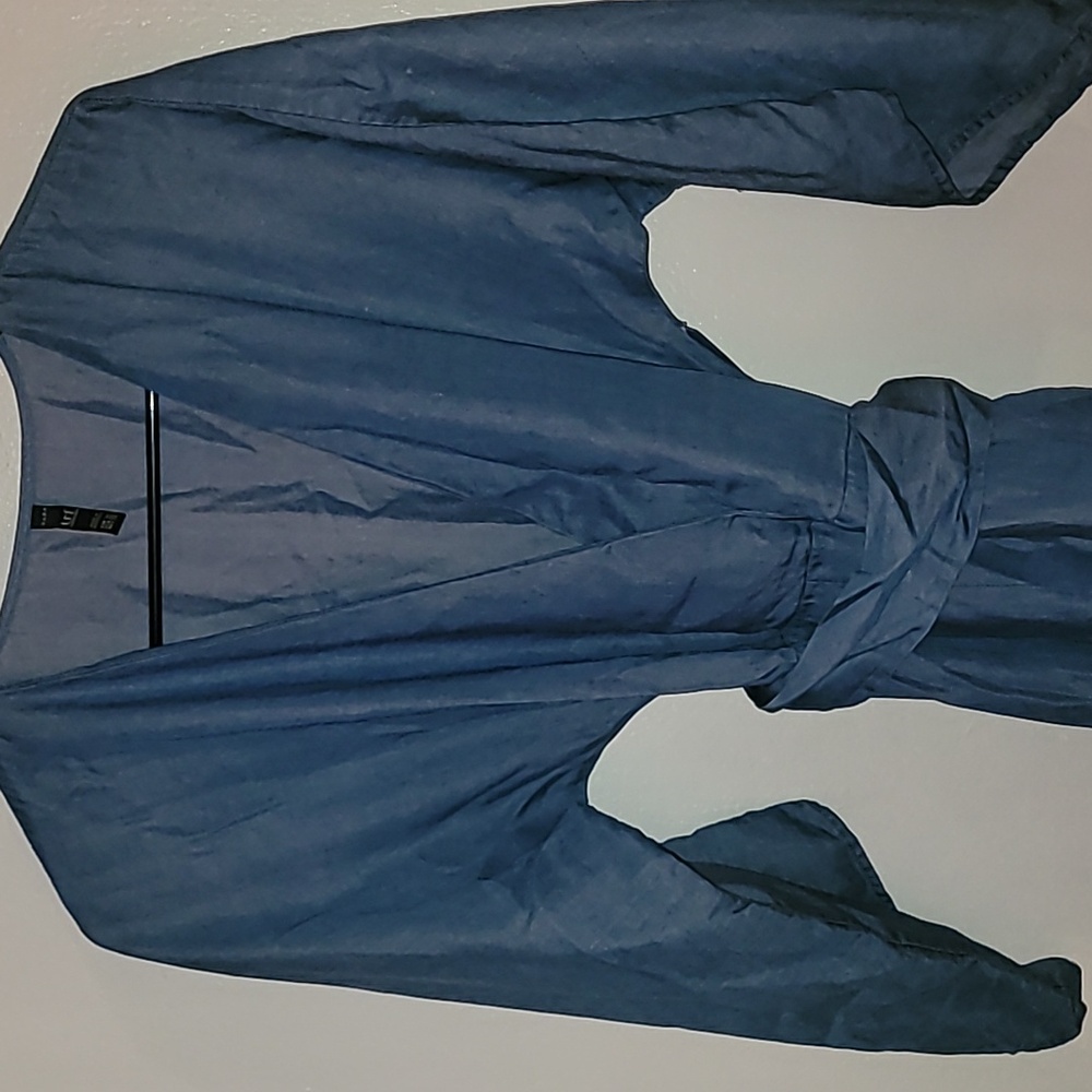 Zara Blue Long Sleeve Romper - Picture 4 of 8